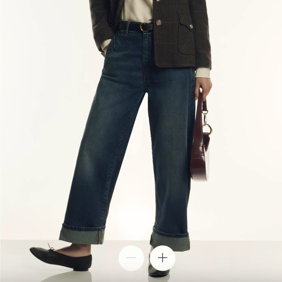 Cuffed High Rise Crop Jeans Anthropologie